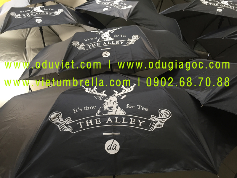 xưởng sản xuất ô dù cầm tay in logo quảng cáo